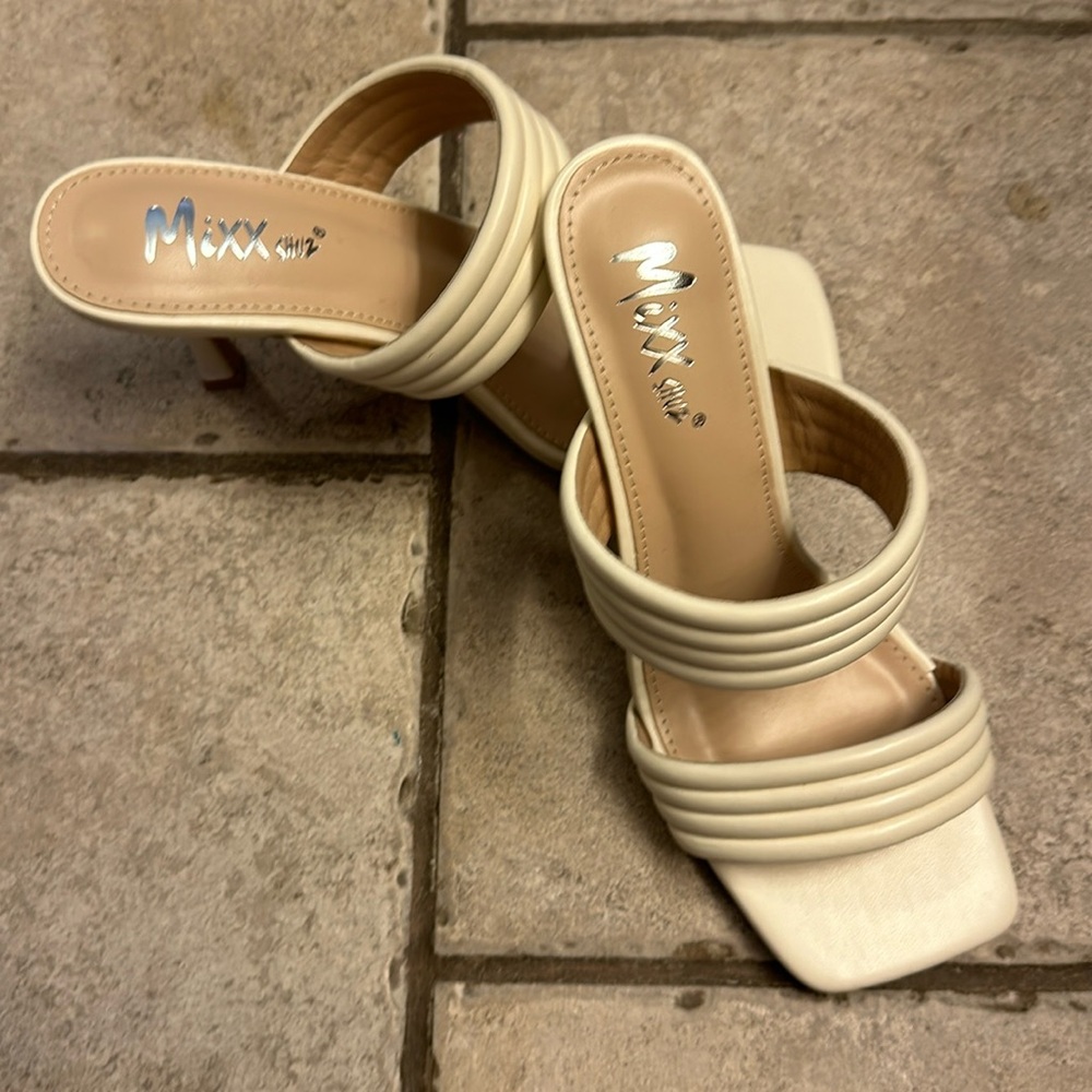 Cream Low Heel